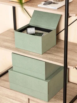 Sale Bigso Box of Sweden Boîtes de rangement Ilse, 3 élém. Vert sauge