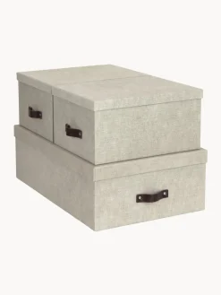 Discount Bigso Box of Sweden Boîtes de rangement Inge, 3 élém. Beige clair, brun
