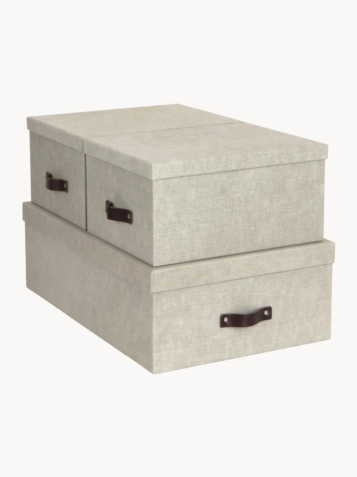 Discount Bigso Box of Sweden Boîtes de rangement Inge, 3 élém. Beige clair, brun