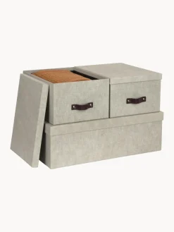 Discount Bigso Box of Sweden Boîtes de rangement Inge, 3 élém. Beige clair, brun