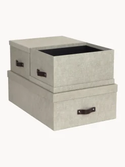 Discount Bigso Box of Sweden Boîtes de rangement Inge, 3 élém. Beige clair, brun