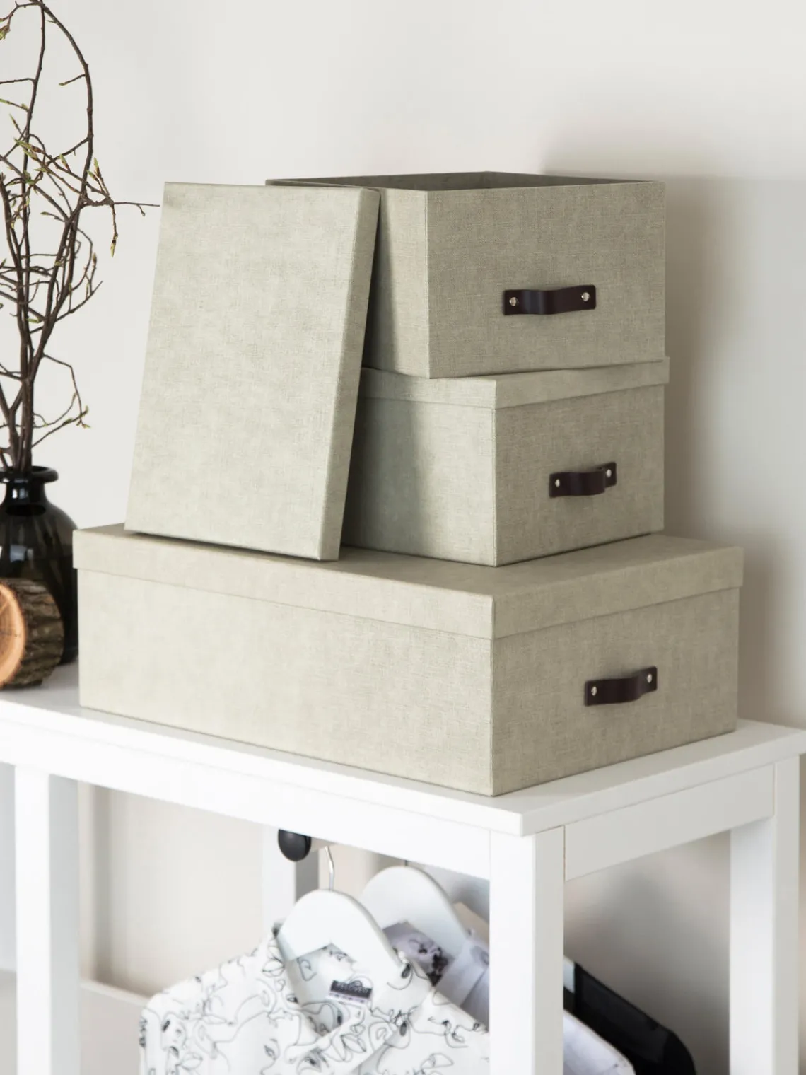 Discount Bigso Box of Sweden Boîtes de rangement Inge, 3 élém. Beige clair, brun