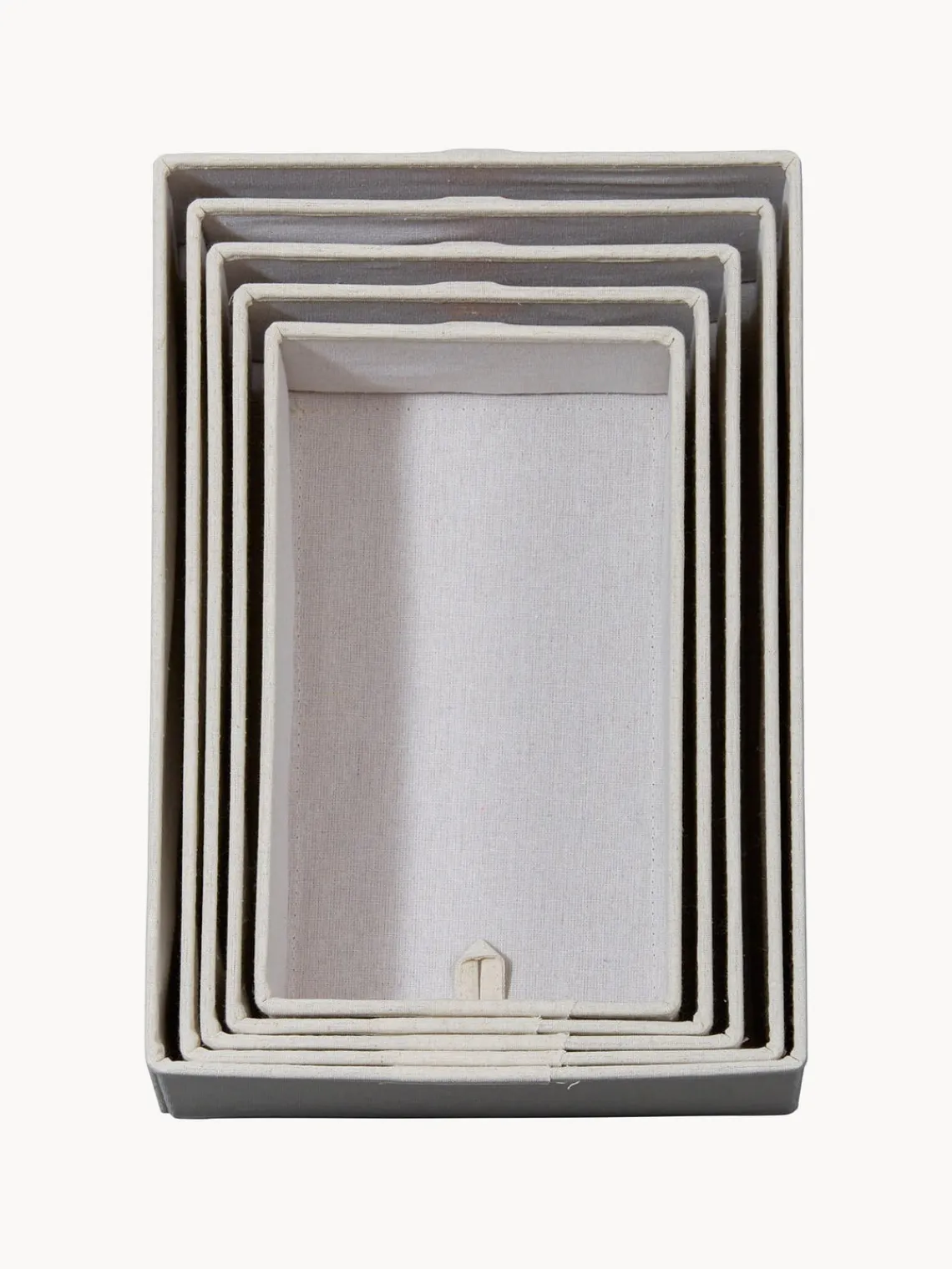 Outlet Store It Boîtes de rangement Premium, 5 élém. Beige clair, brun
