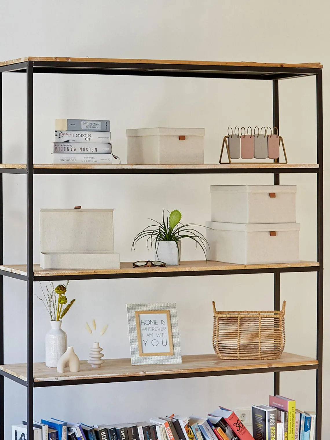Outlet Store It Boîtes de rangement Premium, 5 élém. Beige clair, brun