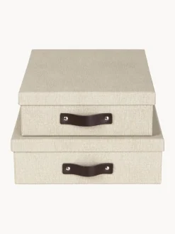 Hot Bigso Box of Sweden Boîtes de rangement Rasmus, 2 élém. Beige clair