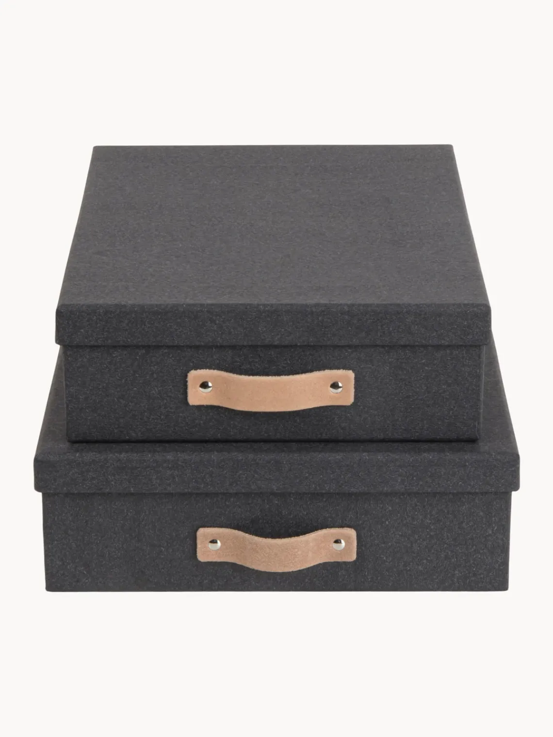 Discount Bigso Box of Sweden Boîtes de rangement Rasmus, 2 élém. Anthracite