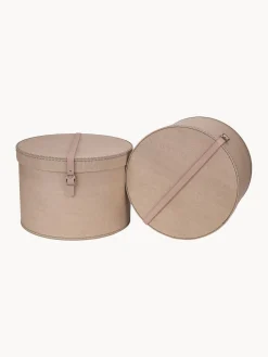 Hot Bigso Box of Sweden Boîtes de rangement rondes Rut, 2 élém. Beige