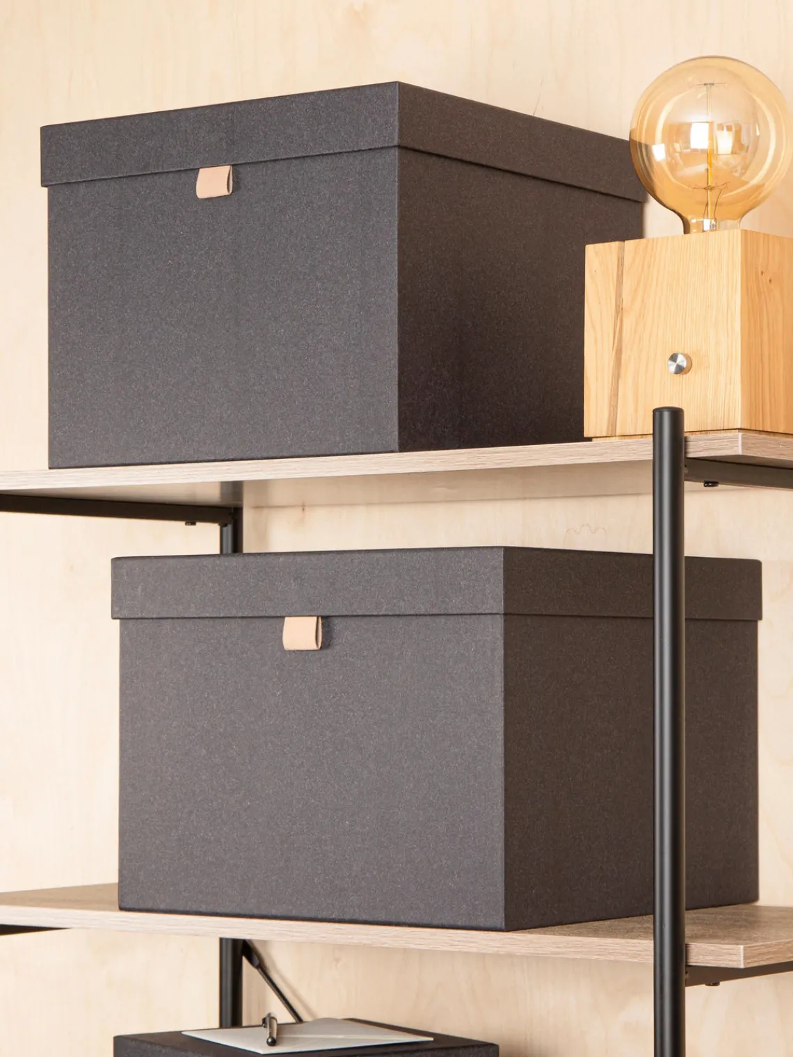New Bigso Box of Sweden Boîtes de rangement Tristan, 2 élém. Anthracite