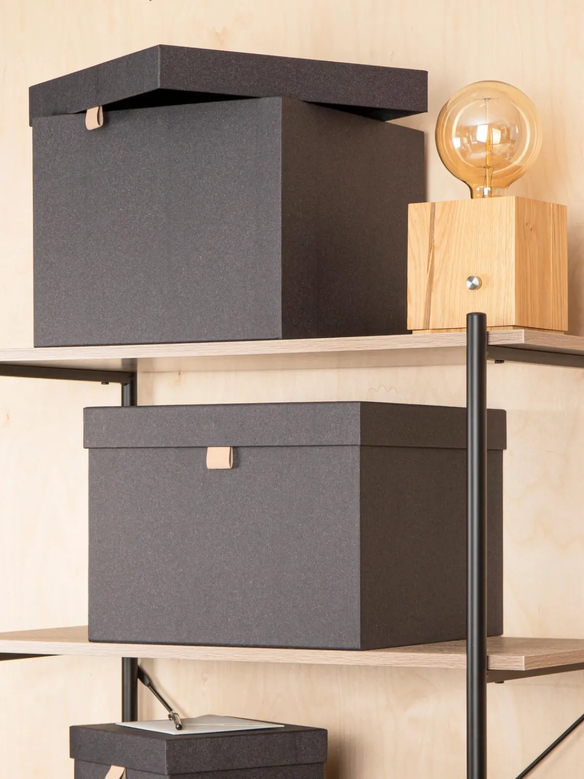 New Bigso Box of Sweden Boîtes de rangement Tristan, 2 élém. Anthracite
