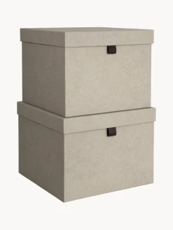 Sale Bigso Box of Sweden Boîtes de rangement Tristan, 2 élém. Beige clair
