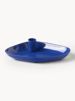 Clearance Broste Copenhagen Bougeoir avec plateau Mie Bleu roi, haute brillance