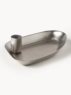 Best Broste Copenhagen Bougeoir avec plateau Mie Argenté, satiné