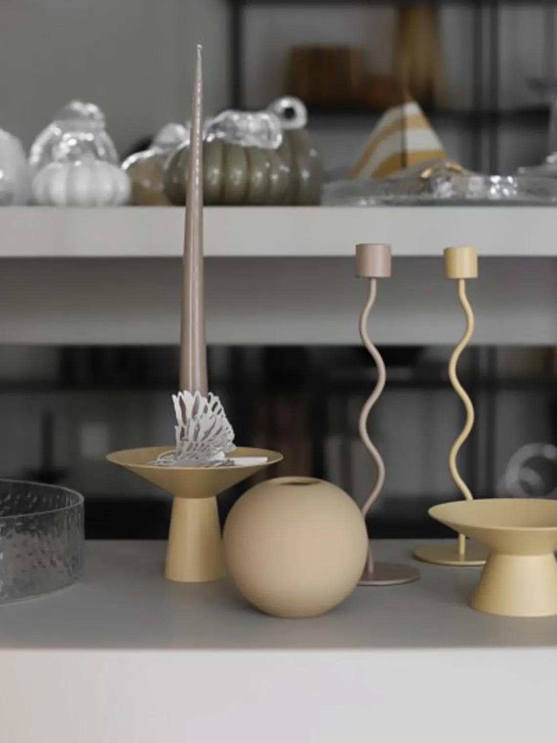 Hot Cooee Design Bougeoir avec surface mate Uma Ocre