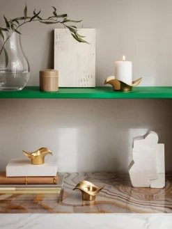 New GEORG JENSEN Bougeoir de forme organique en acier inoxydable Cobra