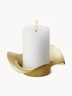 New GEORG JENSEN Bougeoir de forme organique en acier inoxydable Cobra