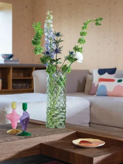 Discount &k Amsterdam Bougeoir de verre Flux Lilas, vert foncé