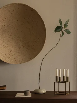 Best Audo Copenhagen Bougeoir en métal Kubus Vert olive