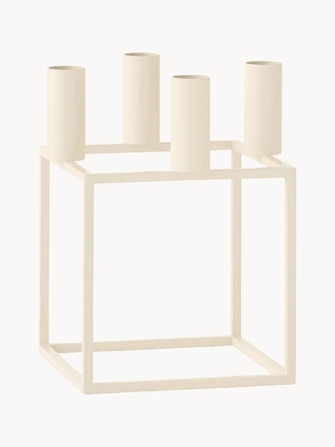 Best Audo Copenhagen Bougeoir en métal Kubus Beige clair