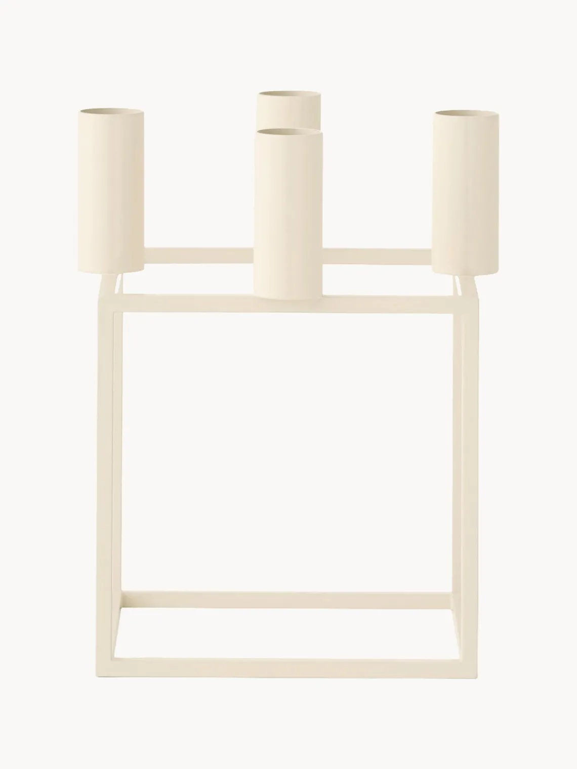 Best Audo Copenhagen Bougeoir en métal Kubus Beige clair