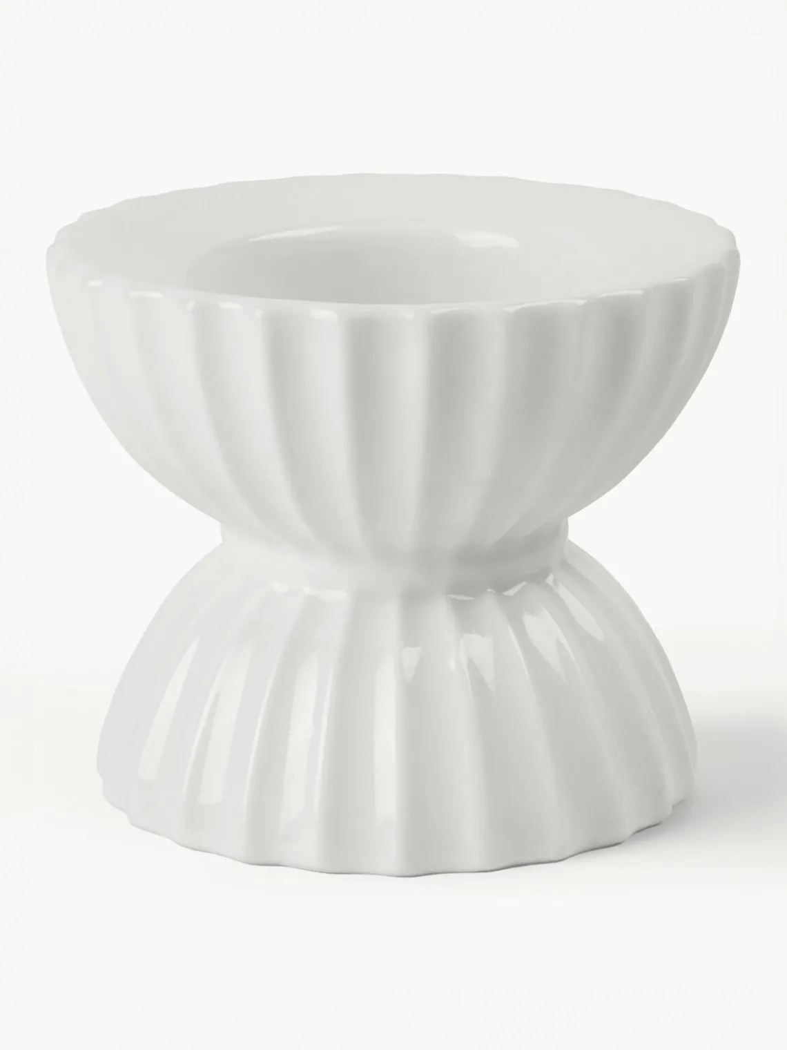 Online Lyngby Porcelaen Bougeoir en porcelaine avec surface striée Tura