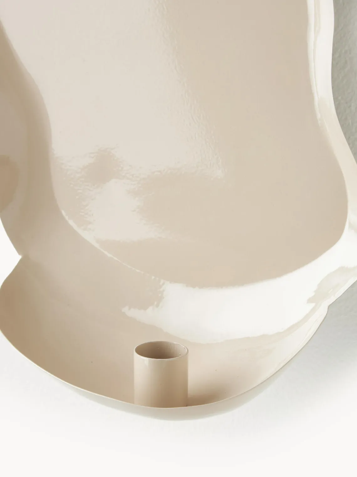 New Broste Copenhagen Bougeoir mural Mie Beige clair, haute brillance