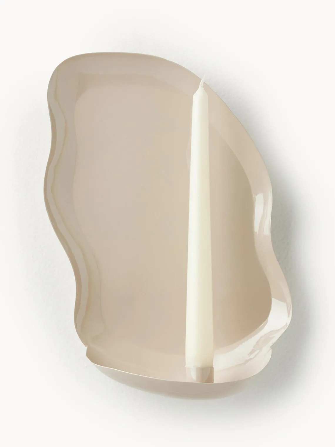 New Broste Copenhagen Bougeoir mural Mie Beige clair, haute brillance