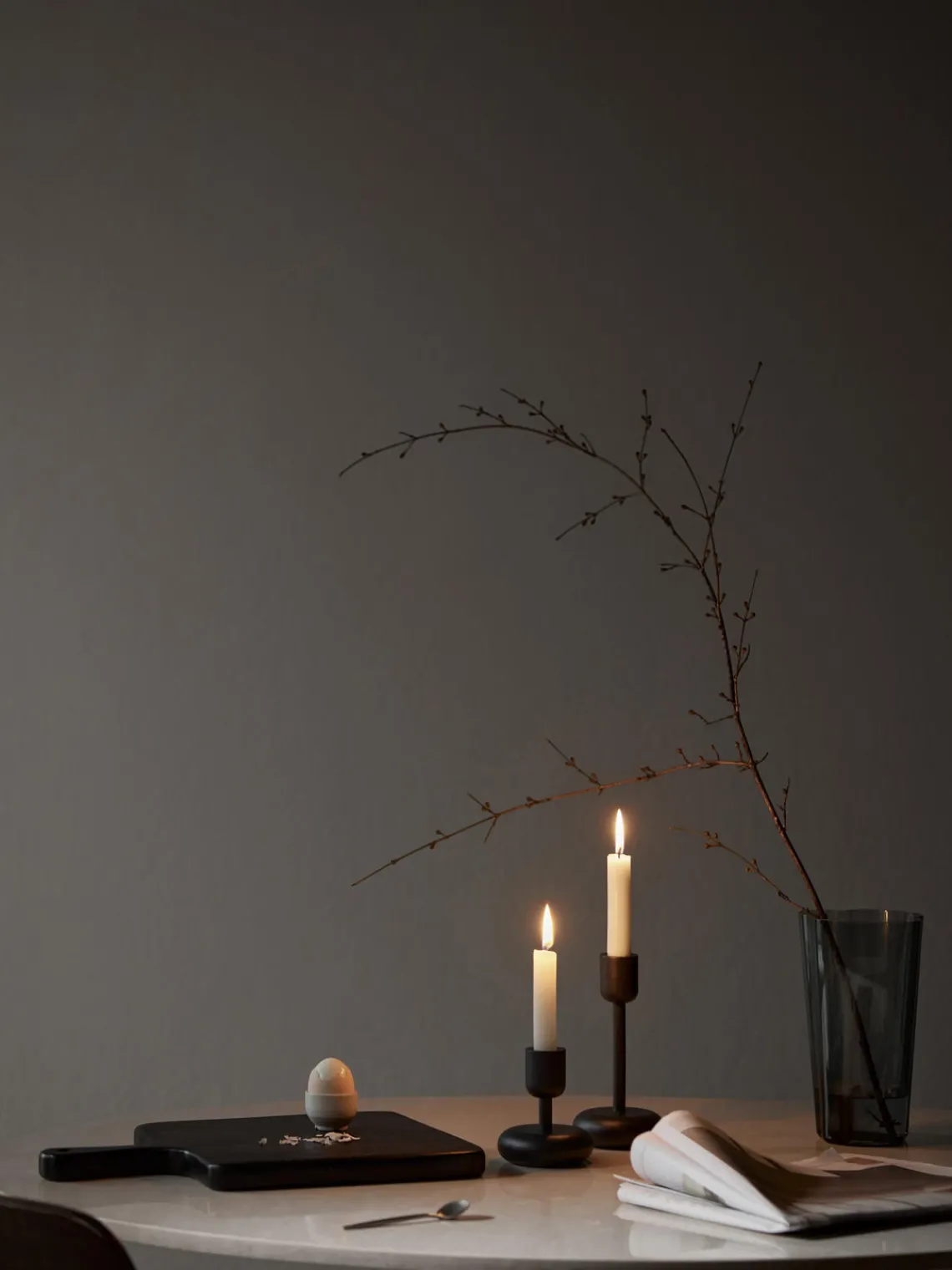 Outlet iittala Bougeoir Nappula, haut. 18 cm Anthracite