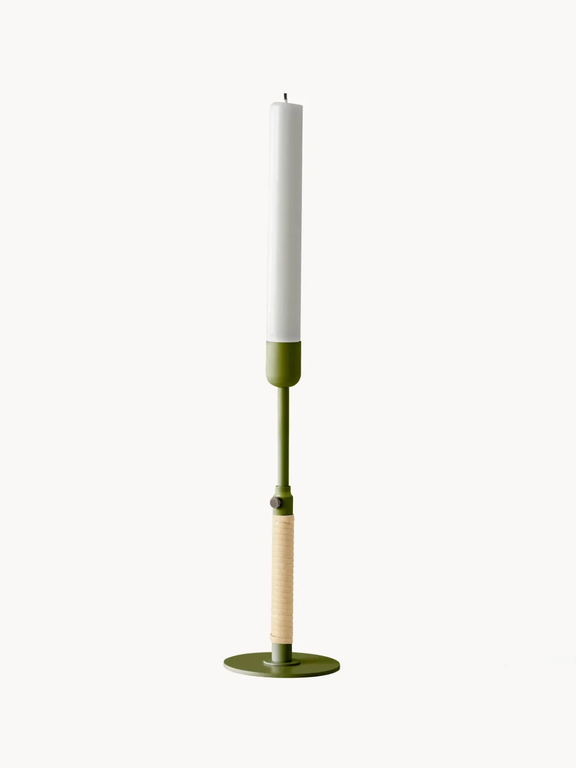 Outlet Audo Copenhagen Bougeoir réglable en hauteur Duca Vert olive, beige clair