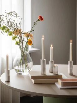 New GEORG JENSEN Bougeoir strié Bernadotte, haut. 14 cm