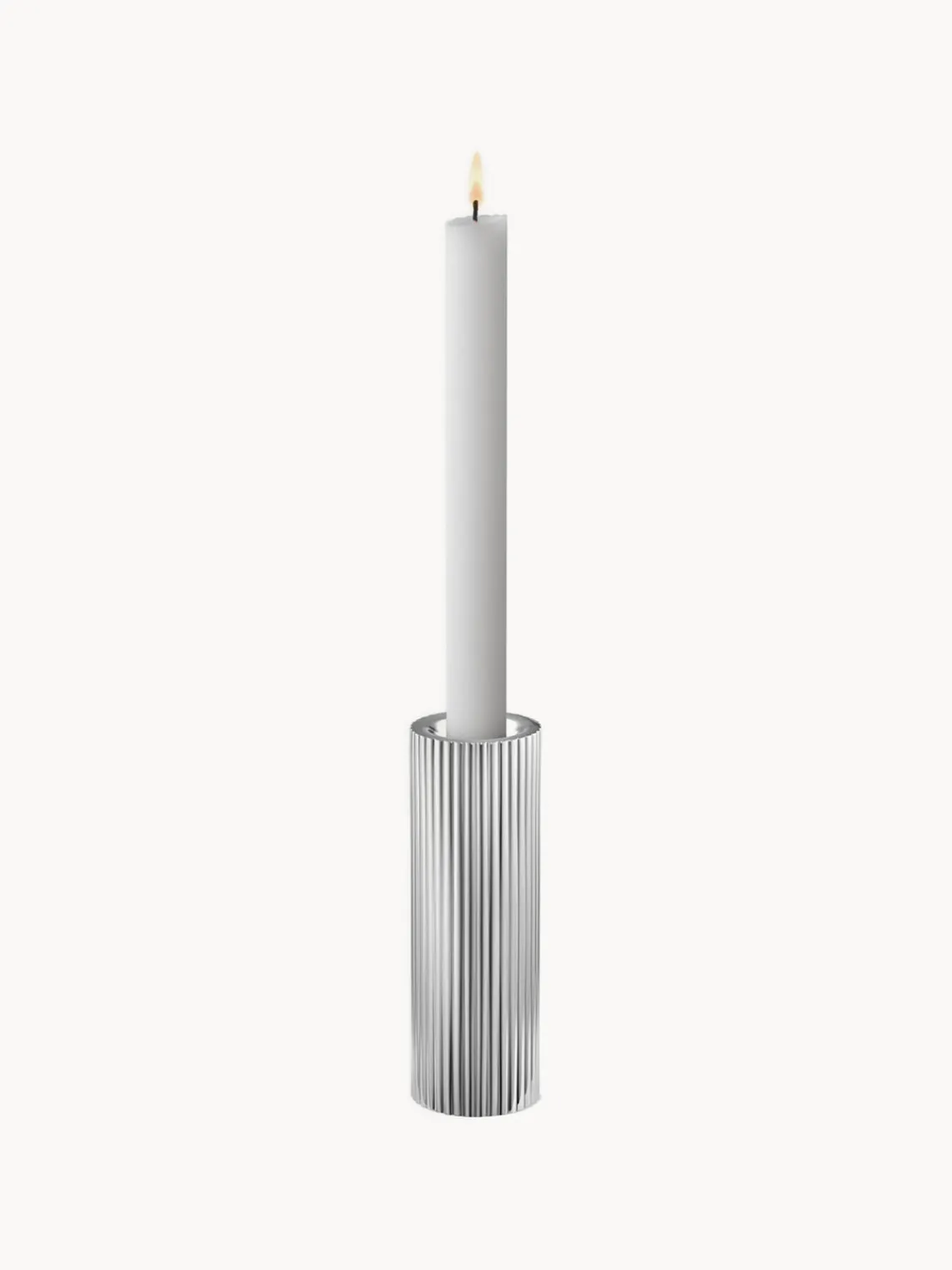 New GEORG JENSEN Bougeoir strié Bernadotte, haut. 14 cm