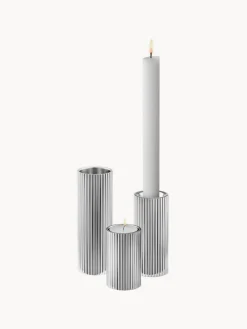Outlet GEORG JENSEN Bougeoir strié Bernadotte, haut. 11 cm
