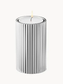 Fashion GEORG JENSEN Bougeoir strié Bernadotte, haut. 8 cm