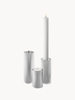 Fashion GEORG JENSEN Bougeoir strié Bernadotte, haut. 8 cm
