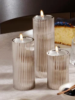 Online GEORG JENSEN Bougeoirs striés Bernadott, 3 élém.