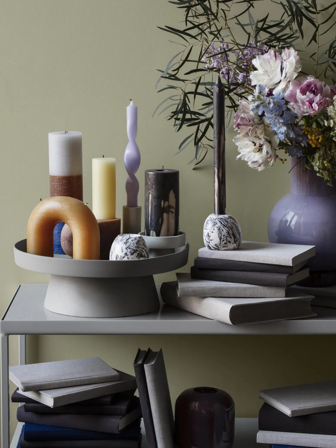 Outlet Broste Copenhagen Bougie 2 mèches Bend Terracotta