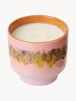 Online HKLIVING Bougie parfumée artisanale à deux mèches 70's (rose & vanille) Rose et vanille