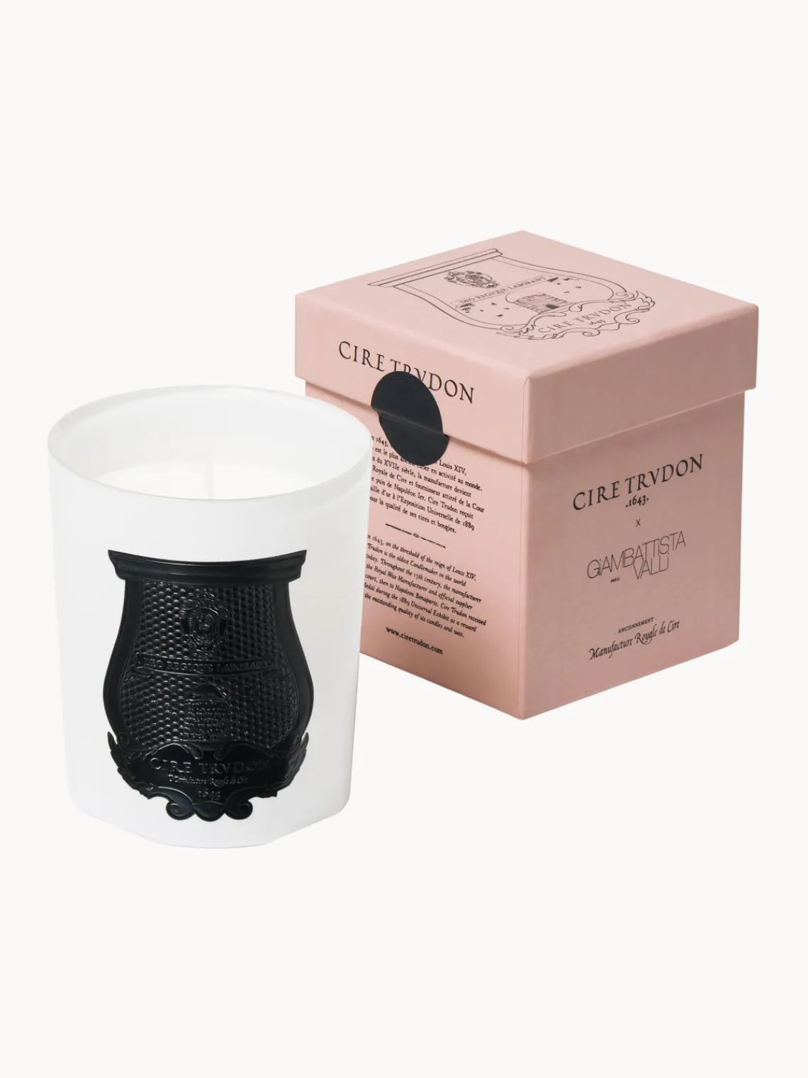 Fashion Trudon Bougie parfumée artisanale Rose Poivrée Ambre, palmarosa, rose