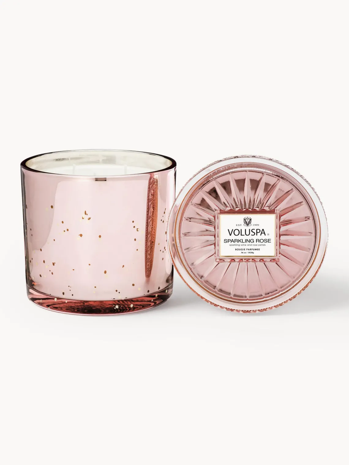 Fashion Voluspa Bougie parfumée artisanale à trois mèches Bougie Parfumee Champagne & pétales de rose