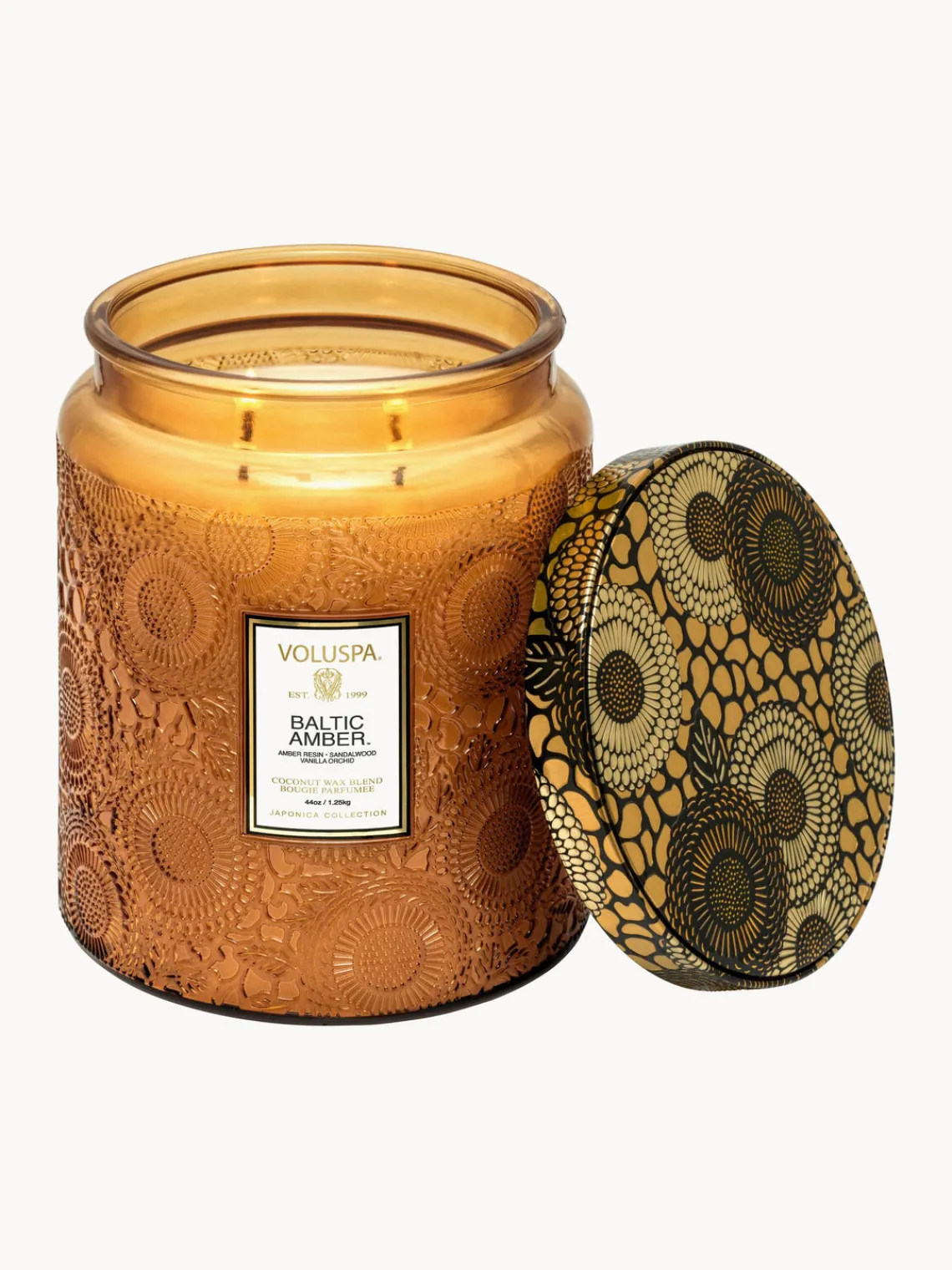 Fashion Voluspa Bougie parfumée artisanale à deux mèches Japonica Collection Résine ambre, bois de santal, cèdre & orchidée vanille