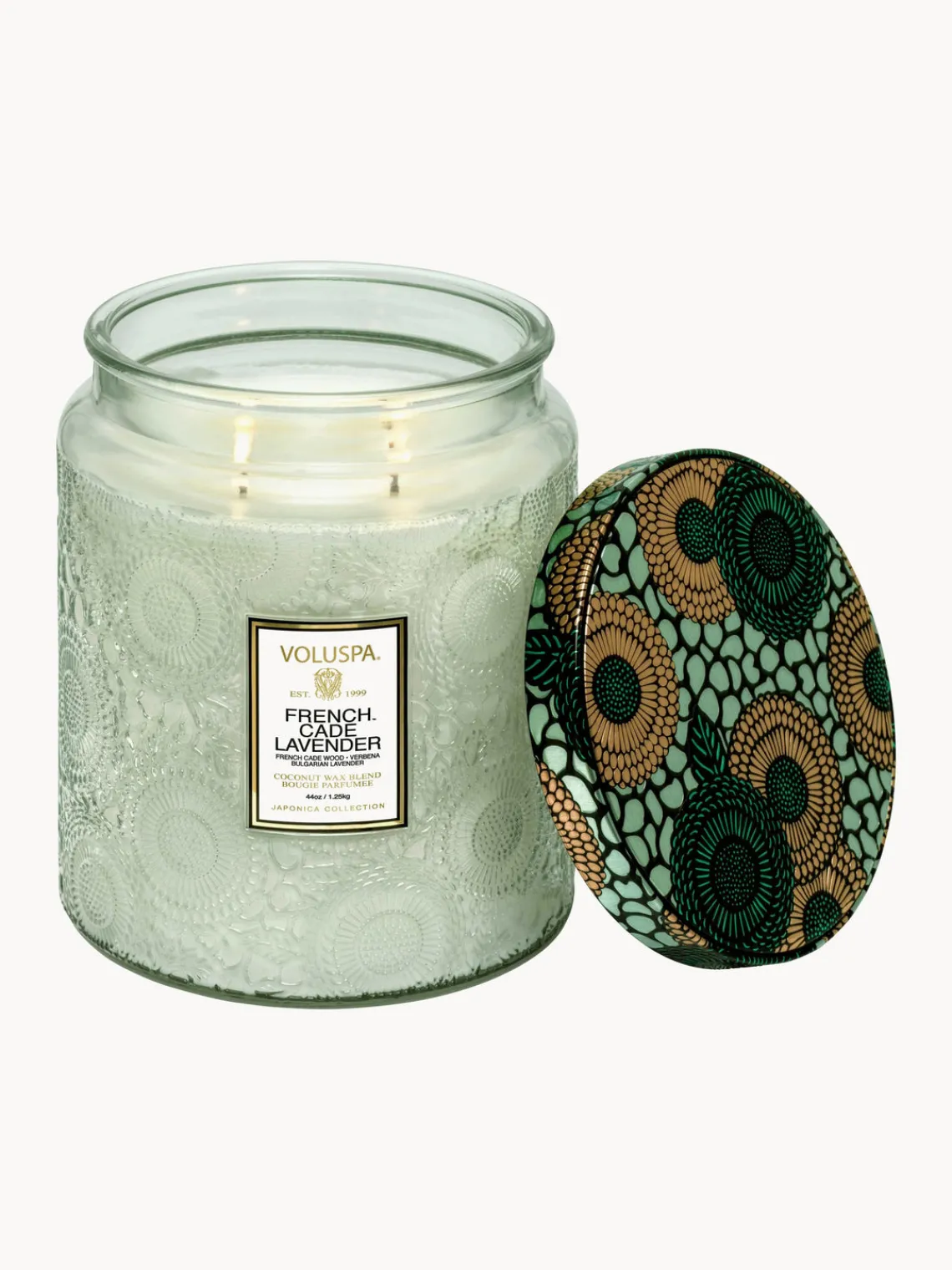 Online Voluspa Bougie parfumée artisanale à deux mèches Japonica Collection (bois de cade, verveine & lavande) Bois de cade français, verveine & lavande bulgare