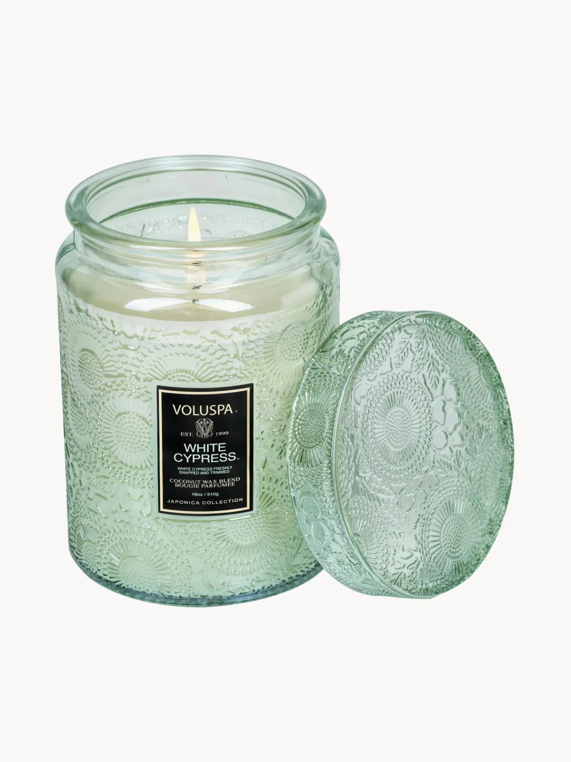 Best Voluspa Bougie parfumée artisanale Japonica Collection (cyprès, baies de genièvre, feuilles de menthe & bois) Cyprès blanc, baies de genièvre, feuilles de menthe & bois
