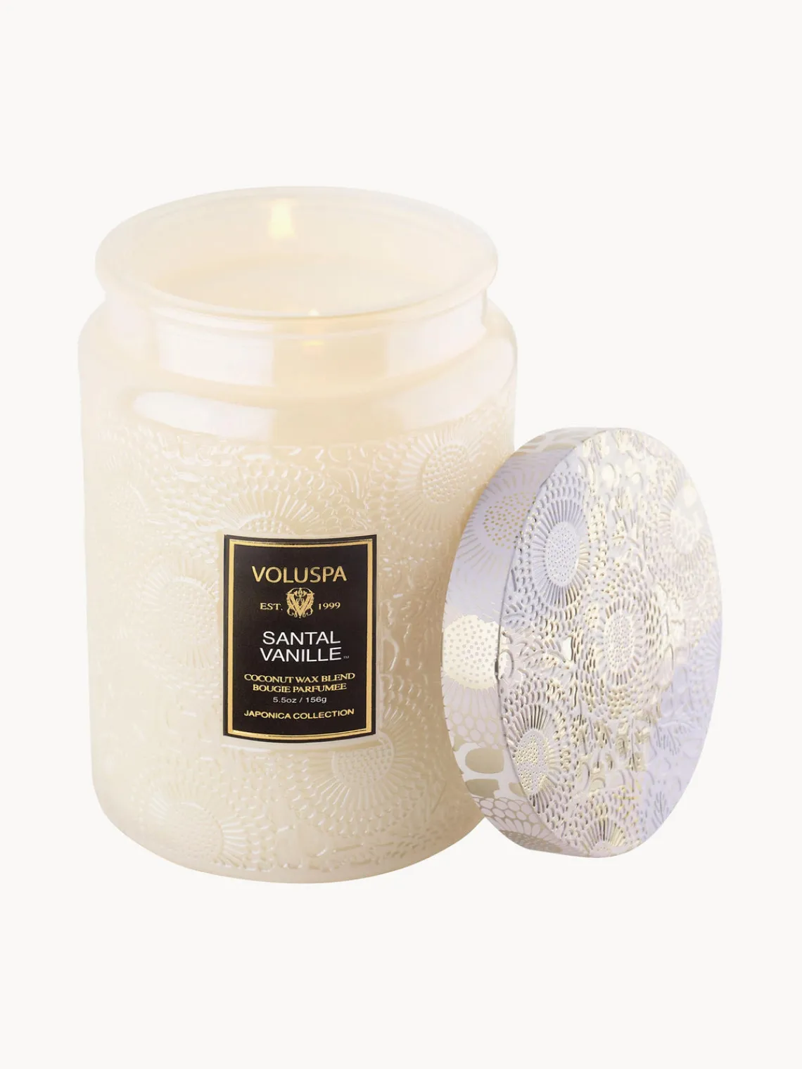 Clearance Voluspa Bougie parfumée artisanale Japonica Collection (santal, vanille Bourbon & oud) Santal, vanille française Bourbon & Oud