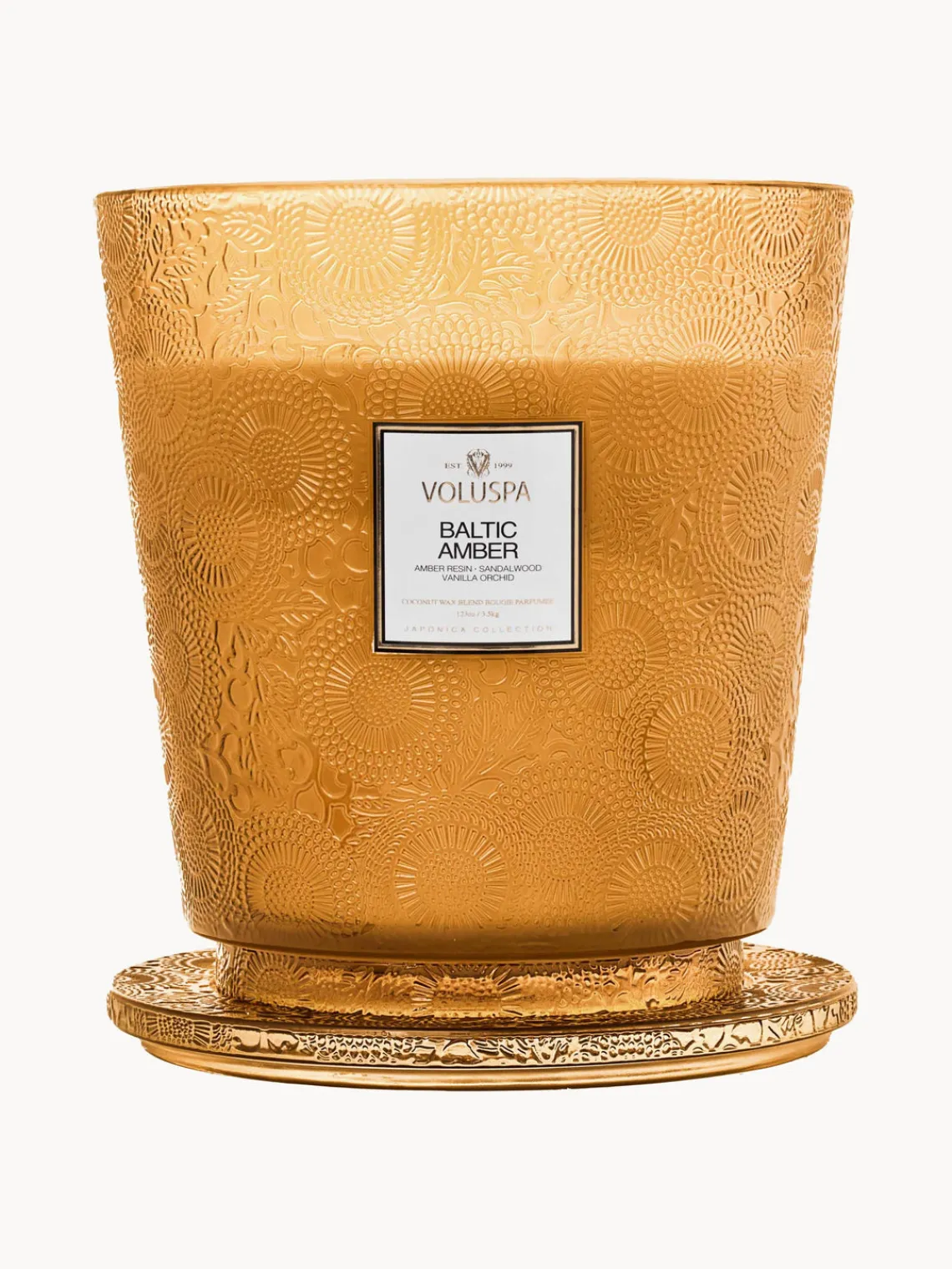 Clearance Voluspa Bougie parfumée artisanale à cinq mèches Japonica Collection Résine ambre, bois de santal, cèdre & orchidée vanille