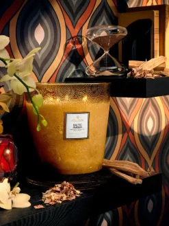 Clearance Voluspa Bougie parfumée artisanale à cinq mèches Japonica Collection Résine ambre, bois de santal, cèdre & orchidée vanille
