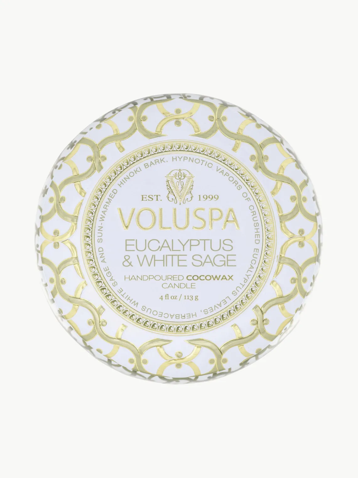 Best Voluspa Bougie parfumée artisanale Maison Blanc (eucalyptus, cardamome, sauge & écorce d'hinoki)