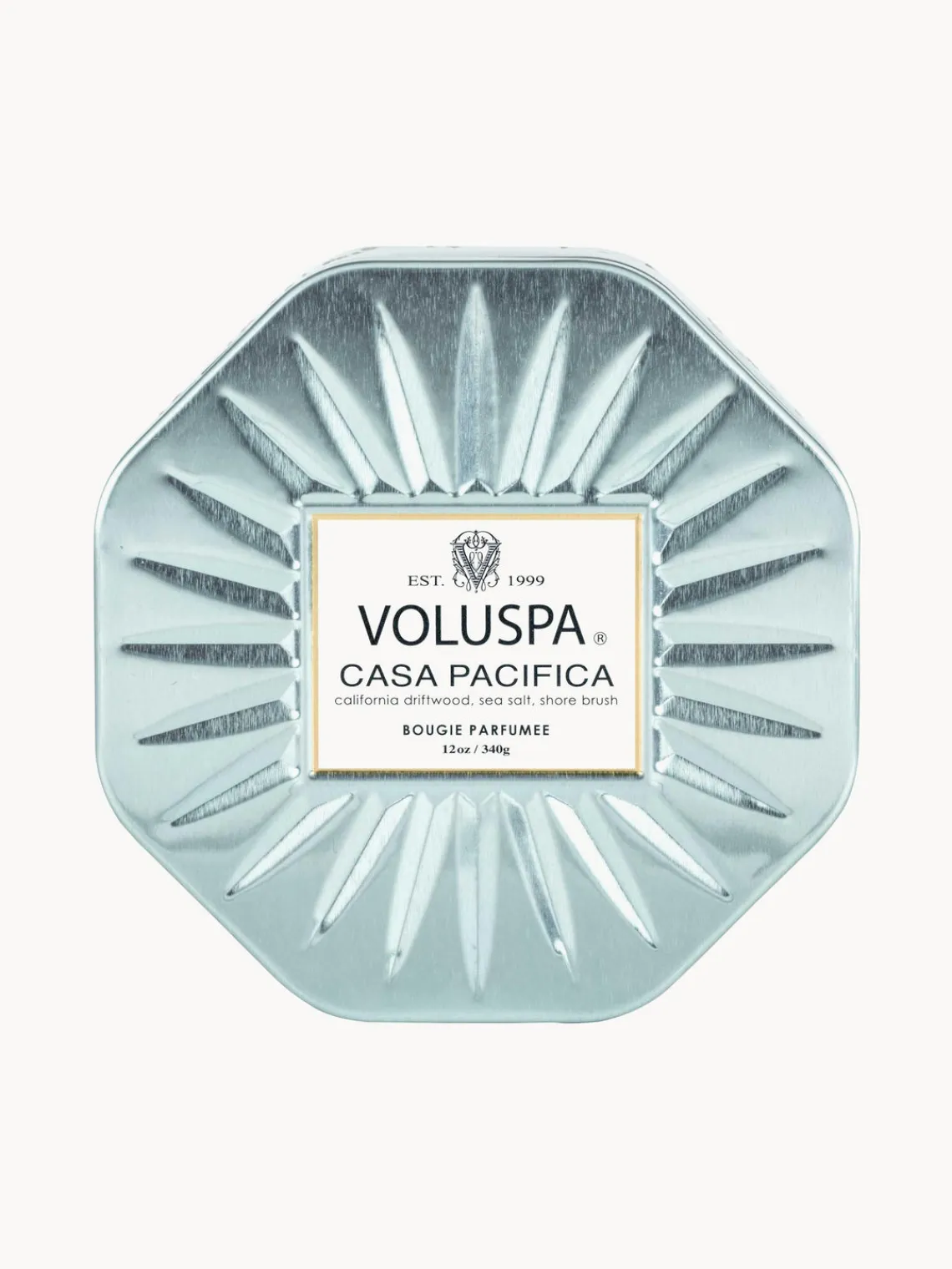 Outlet Voluspa Bougie parfumée artisanale à trois mèches Bougie Parfumee (bois flotté de Californie & sel marin) Bois flotté de Californie & sel de mer