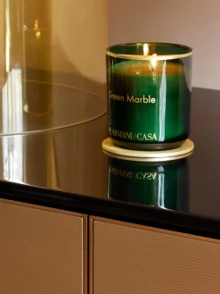 Fashion Armani Casa Bougie parfumée Pegaso Green Marble Jasmin, néroli et musc blanc