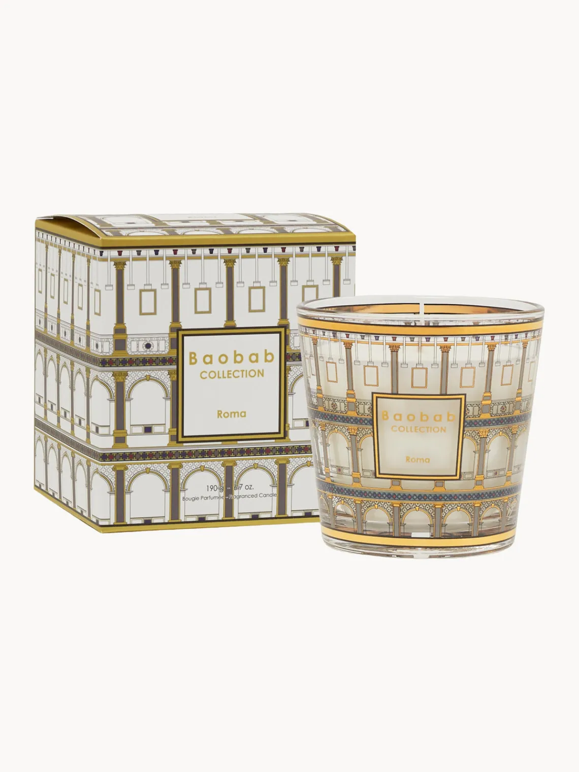 Online Baobab Bougie parfumée soufflée bouche My First Roma Patchouli, fève tonka & coriandre