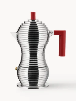 New ALESSI Bouilloire à espresso Pulcina Argenté, haute brillance, rouge