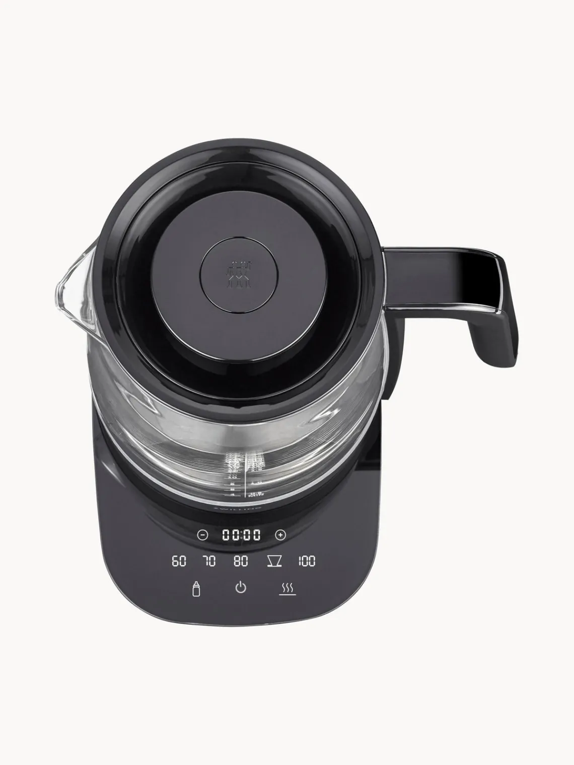 Discount ZWILLING Bouilloire en verre avec infuseur Enfinigy, 1,7 L Noir, mat